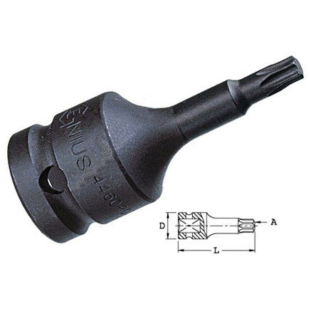Genius Tools 4460S40 1/2"-os gépi dugókulcs fej, 6-szögű torx, T-40 termék fő termékképe
