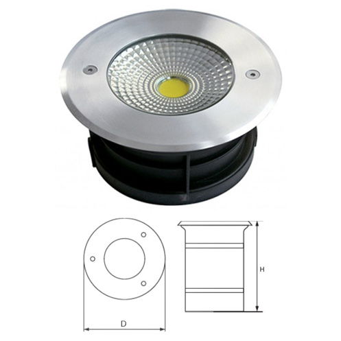 Elmark LED kültéri, talajba süllyeszthető lámpatest, króm, Ø210 mm, 1600 lm, 5500 K, 20 W termék fő termékképe