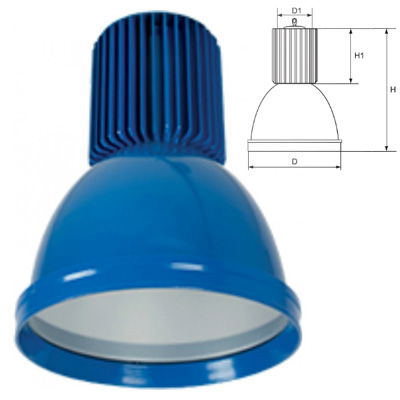 Elmark LED csarnokvilágító lámpatest, kék, 2400 lm, 5500 K, 30 W termék fő termékképe