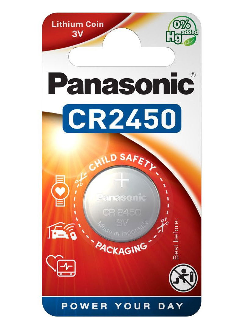 Panasonic CR2450 3V lítium gombelem, 1 db/bliszter termék fő termékképe