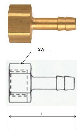 (TI389M) G 3/8, 9 mm csatlakozású belső menetes tömlővég termék fő termékképe